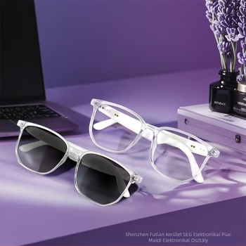 Határokon átnyúló okos szemüveg Bluetooth szemüveg napszemüveg polarizált anti-ultraibolya anti-kék fény dal hívás cserélhető lencsék