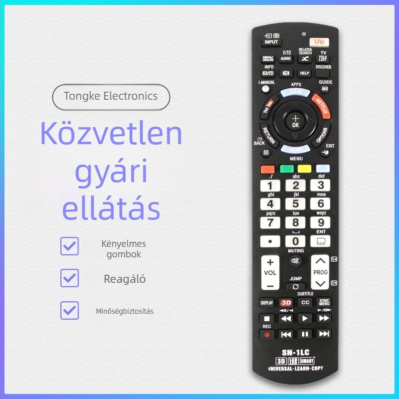 Az SN-1Lc alkalmas Sony multifunkciós TV távirányítóhoz. Az SN-1Lc infravörös távirányító Sony készülékekhez készült.