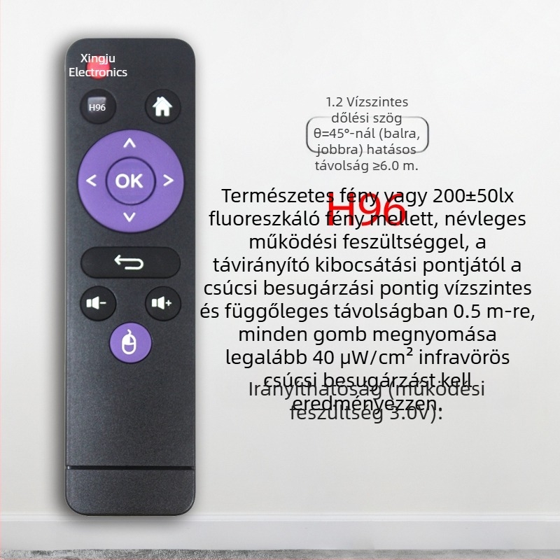 H96 set-top box távirányító X3, H96Mini, Mx10Pro, Mx1, H96Max készülékekhez, H96-ra való távirányítóval