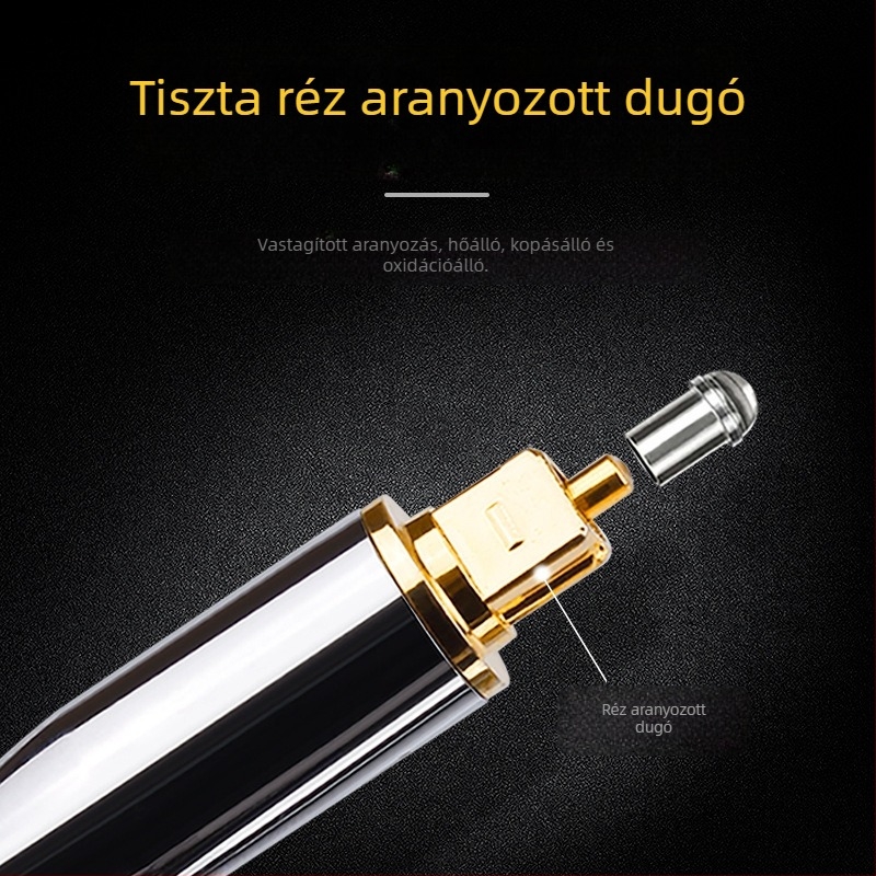 Fever optikai szálas audiovezeték szögletes szájtól kerek szájig 3,5 mm-es SPDIF digitális jelvezeték lejátszó projektorvezeték