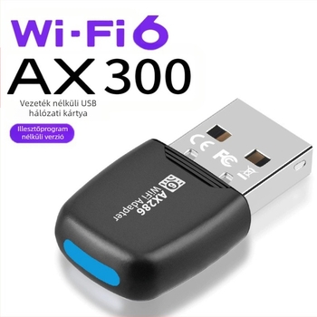 Wifi6 vezeték nélküli hálózati kártya illesztőprogram nélkül 286M asztali laptop USB vezeték nélküli WiFi vevő AP adó
