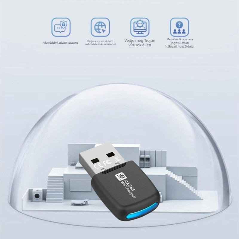 Wifi6 vezeték nélküli hálózati kártya illesztőprogram nélkül 286M asztali laptop USB vezeték nélküli WiFi vevő AP adó