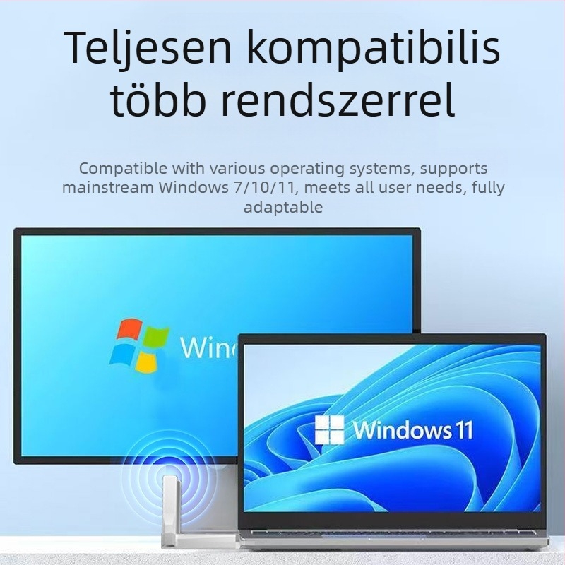 Drive-free Bluetooth BT5.4 WiFi6 vezeték nélküli hálózati kártya AX600 Bluetooth WiFi 2 az 1-ben USB WiFi vevő