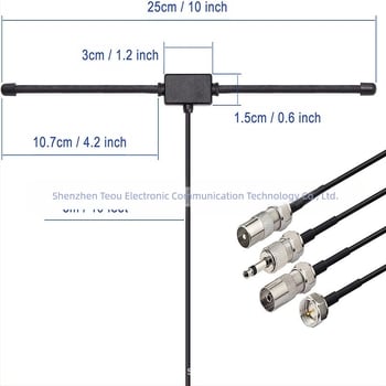 FM rádió FM antenna beltéri zenei rendszer FM rádió antenna otthoni sztereó vevőegység