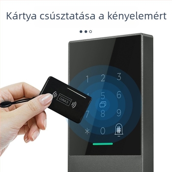 TTLOCK Bluetooth ajtóbeléptető vezérlő 12 V-os tápegységgel, ujjlenyomat-jelszóval, kártyaalkalmazással, elektromos zárral
