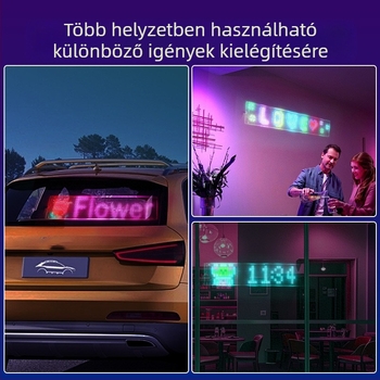 Átlátszó intelligens LED rugalmas autós képernyő görgető képernyő autó hátsó ablak reklám hangulatjel autós matrica intelligens autós matrica