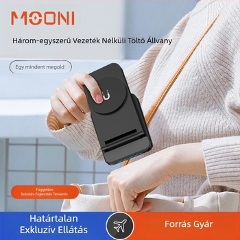 Alkalmas Apple vezeték nélküli töltőhöz, három az egyben mágneses tapadókoronggal, összecsukható, hordozható, gyors töltésű mobiltelefon-headsethez, óra vezeték nélküli töltéshez
