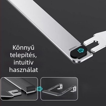Laptop konzol alumínium ötvözetből készült hőelvezető tartókonzol ergonomikus asztali konzol csúszásmentes 10-17 hüvelykes