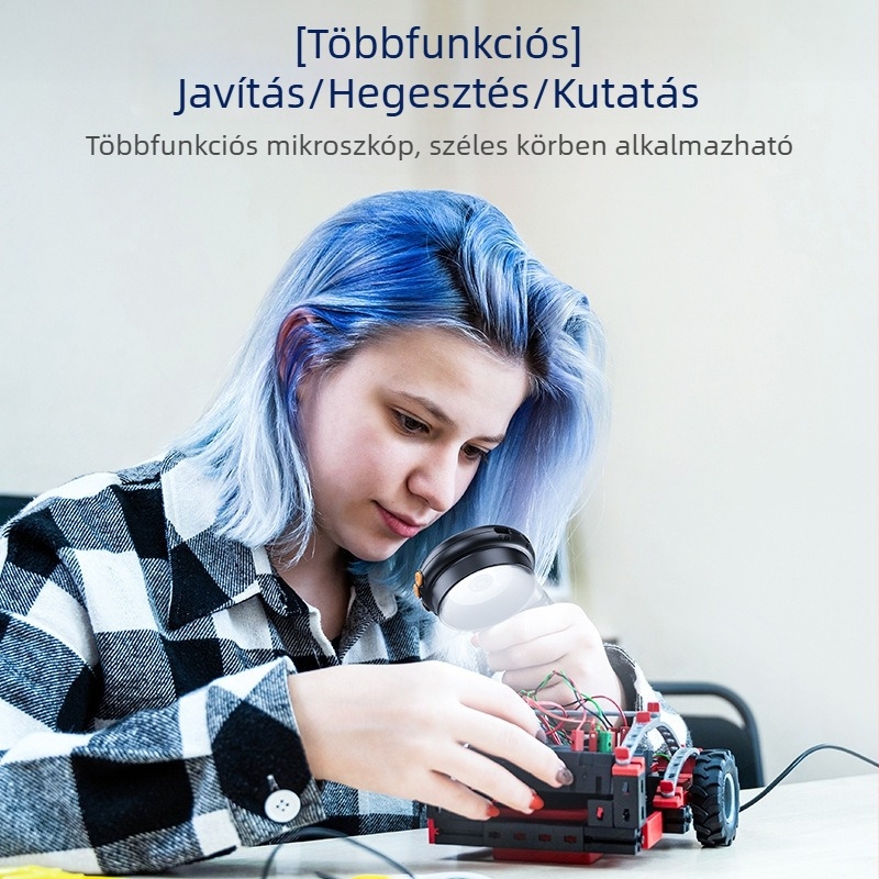 379 ipari nagyítóüveg-ellenőrző berendezés, 2 hüvelykes, 500-szoros autofókusz funkcióval, fényképeket és videókat készíthet összecsukható