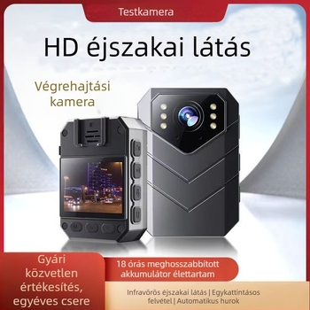 Helyszíni rendvédelmi felvevő 4K HD mellkasi viseletre, multifunkcionális, vezeték nélküli, vízálló, hátsó klipszes járőrkamera