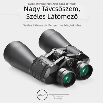 Élő közvetítés Új 15x70 nagyfelbontású 28 mm-es nagy szemlencse Nagy átmérőjű nagy irányzék Zöld film nagyfelbontású nagy teljesítményű teleszkóp