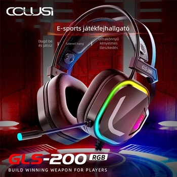 Headset RGB gamer headset vezetékes e-sport csirkeevő USB asztali számítógép notebook zajcsökkentés határokon átnyúló raktáron