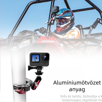 Multifunkcionális rákkarom-csipesz sportkamerához és telefonfotózáshoz, erős borsókipesz, fém kültéri bővíthető gimbal tartó