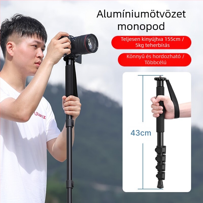 Ukrainezi Excellent Basket Tb12 1,5 m-es trigger monopod (forgatás/döntés nélkül) alumínium fotósoknak