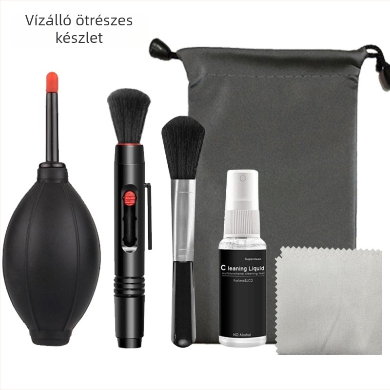 Határokon átnyúló robbanásveszélyes SLR fényképezőgép tisztítókészlet digitális tisztítószerek objektívtisztító eszköz 5 az 1-ben