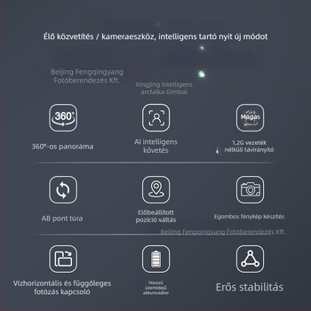 Zhifeng YT2000 elektromos pan-tilt 360 fokos panorámafelvétel arcfelismeréssel, távolról vezérelhető mobiltelefon élő videóval