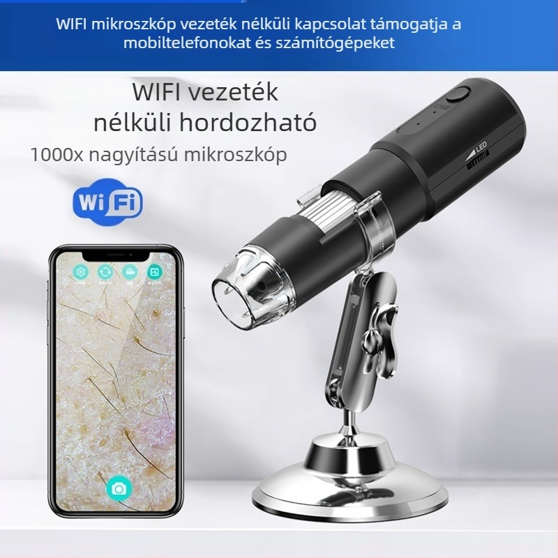 1600X USB HD mikroszkóp vezeték nélküli WIFI mikroszkóp Számítógép mobiltelefon Univerzális