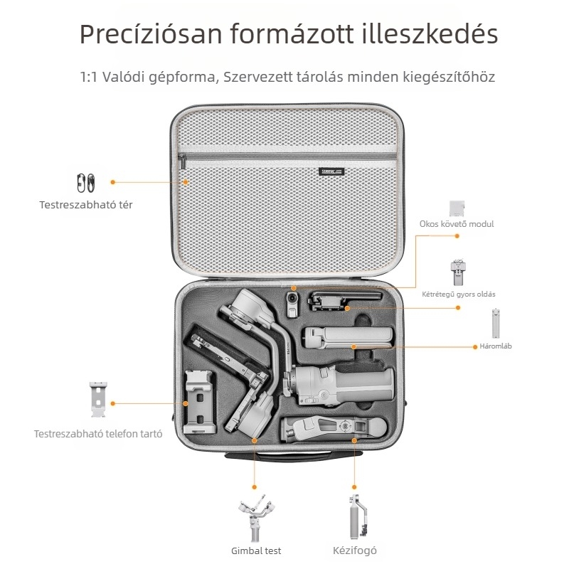 DJI Fotókiegészítők DJI Ronin Shadow Stabilizer RS4 Válltáska Hordozható, keresztpántos tárolótáska Esésálló