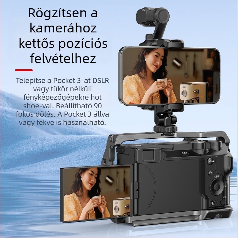 Alkalmas DJI Dajiang osmo pocket3 mobiltelefon tartóval kompatibilis állványhosszabbító rúd teleprompter konzolhoz