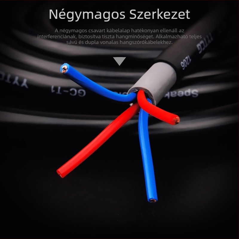 Lázminőségű oxigénmentes réz hangszórókábel hangszórókábel-tervezés Audio surround kábel erősítő hangszóró audiokábel laza kábel