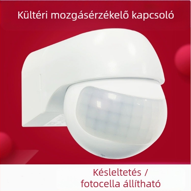 Emberi test infravörös érzékelő távoli fali típusú vízálló kültéri indukciós kapcsoló LED-es fény indukciós érzékelő PIR