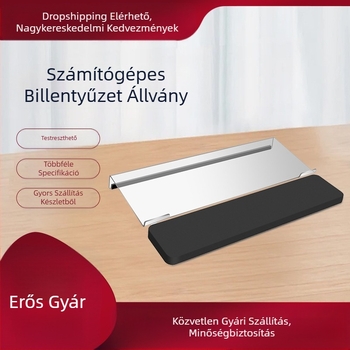 Új, csúcskategóriás billentyűzetes asztali konzol készlet, plusz memóriahabos csuklótámasz csúszásgátló betéttel