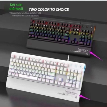 De Yilong deiogDY-105 vezetékes mechanikus billentyűzet irodai e-sport játék asztali számítógép RGB valódi mechanikus