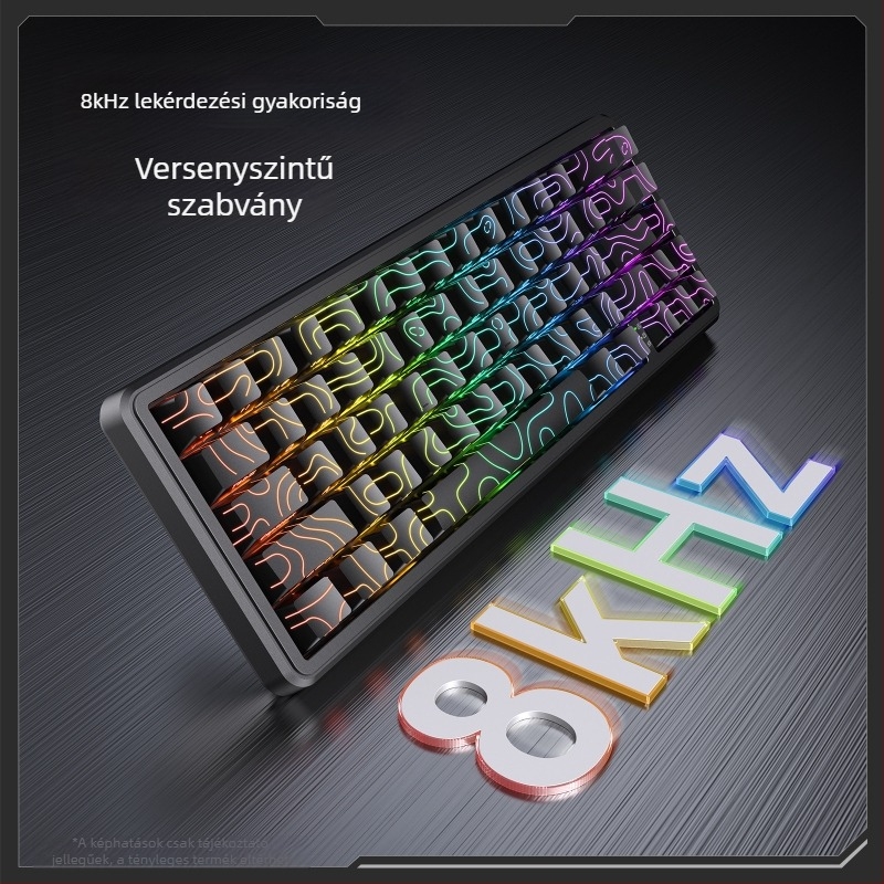 ONIKUMA G67 mágneses tengelyű mechanikus billentyűzet kontúr oldalsó gravírozással, vezetékes RGB alacsony késleltetésű, 8K lekérdezési sebességű mágneses tengely