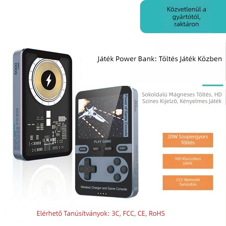 Új kézi játékkonzol Super Mario Mini Nostalgic Classic gyermekkori nagyképernyős mágneses töltés 5000 mAh