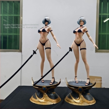 Nier:Automata Nier:Automata Klassz Medve Fürdőruha 2B Kétfejű Szobor Figura Modell Ajándék
