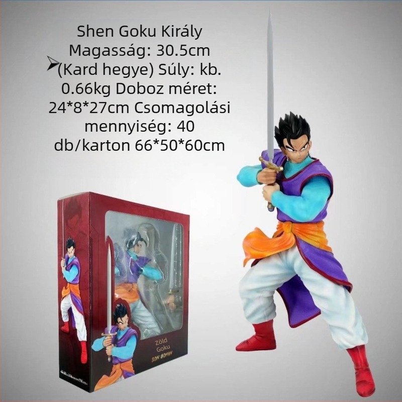 Különleges ajánlat világkirály isten gohan gk mágia változás nap gohan kard újrafestett kéz modell díszek animáció