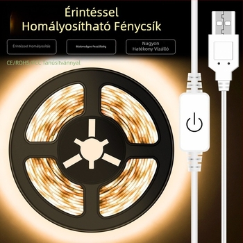 LED fényszalag USB érintésérzékelős fényszalag 5V/2835 szekrény, gardrób folyosó, éjjeliszekrény érintésérzékelős fényszalag