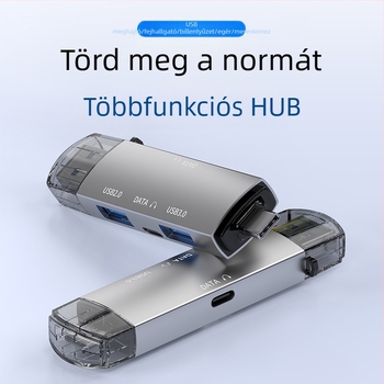 Többfunkciós kártyaolvasó, többfunkciós USB interfészhosszabbító mobiltelefonhoz, számítógéphez, nagysebességű kártyaolvasó hub hub