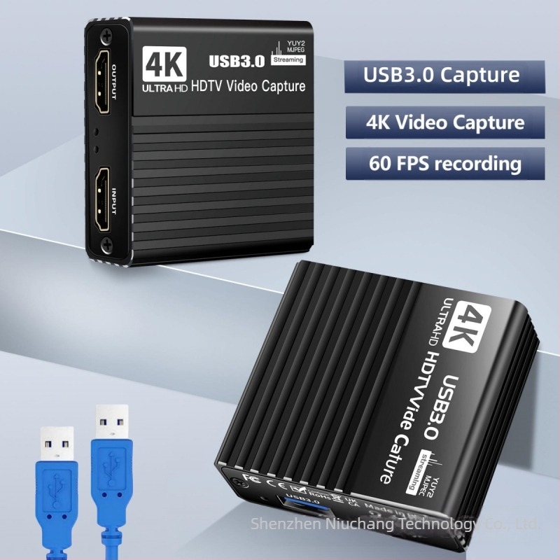 USB3.0 videorögzítő kártya HDMI4K felvevődoboz játék műsorszolgáltató mikrofon 1080P felvevő 60FPS
