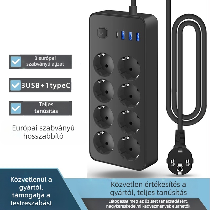 Európai szabványú kapcsoló USB-C aljzat határokon átnyúló USB intelligens orosz PC lángálló dugó TypeC európai szabványú dugó