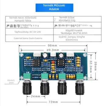 A901 digitális erősítő panel illesztő hangszín panel egyenáramú hangszín panel magas és mély hangszín beállító hangoló panel előerősítő panel