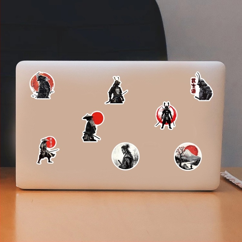 50 retro Jianghu lovagias Bushido kézi számla anyag matricák írószer poggyászjegyzetek vízálló matricák nagykereskedelem