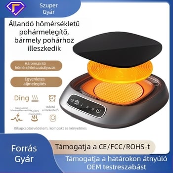 Kereszttükrös 55 fokos melegítő csészemelegítő automatikus elektromos hőmegőrző talp meleg csésze alátét víz csésze állandó hőmérsékletű csésze alátét forró tej