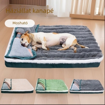 Amazon kutya nagy kanapé kisállat fészek párnával, mosható, kivehető padlószőnyeggel, négy évszak univerzális kisállat-kellékek