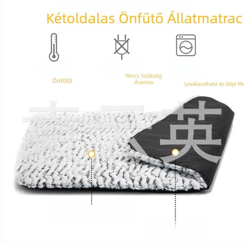 Határokon átnyúló Amazon kisállat önmelegítő szőnyeg, téli hőtároló meleg macska- és kutyafészek szőnyeg csúszásmentes aljjal, mosható, kivehető