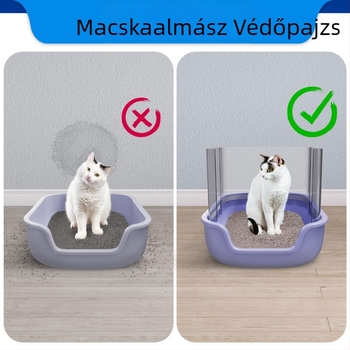 Határokon átnyúló, raktáron lévő, vastagított, 4 darabos macskavizelet elleni macskaalom fröccsenés elleni takaró, macskaalom-medence terelőlap, macska szemetes fröccsenés elleni takaró
