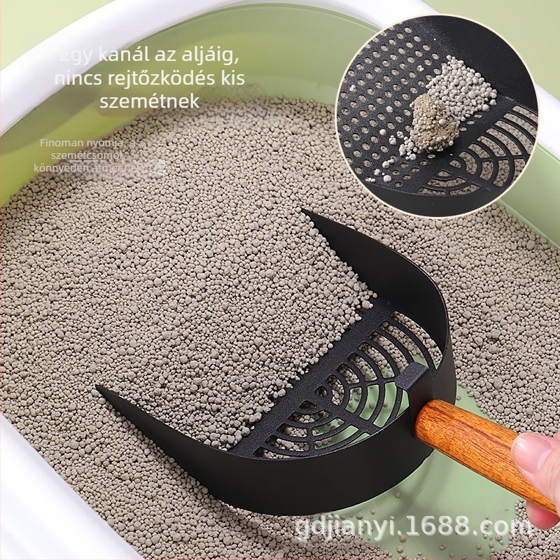 Macskaalom rozsdamentes acél macskaalomlapát szénlapát lapát szar bentonit tofu vegyes homoklapát szar fa nyél macskalapát gyártók