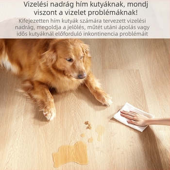 Lélegző és vízálló kan kutya vizeletgyűjtő zsák, automatikus vizeletgyűjtő alsónemű kan kutyáknak, állítható rugalmas szalaggal ellátott kisállat alsónemű