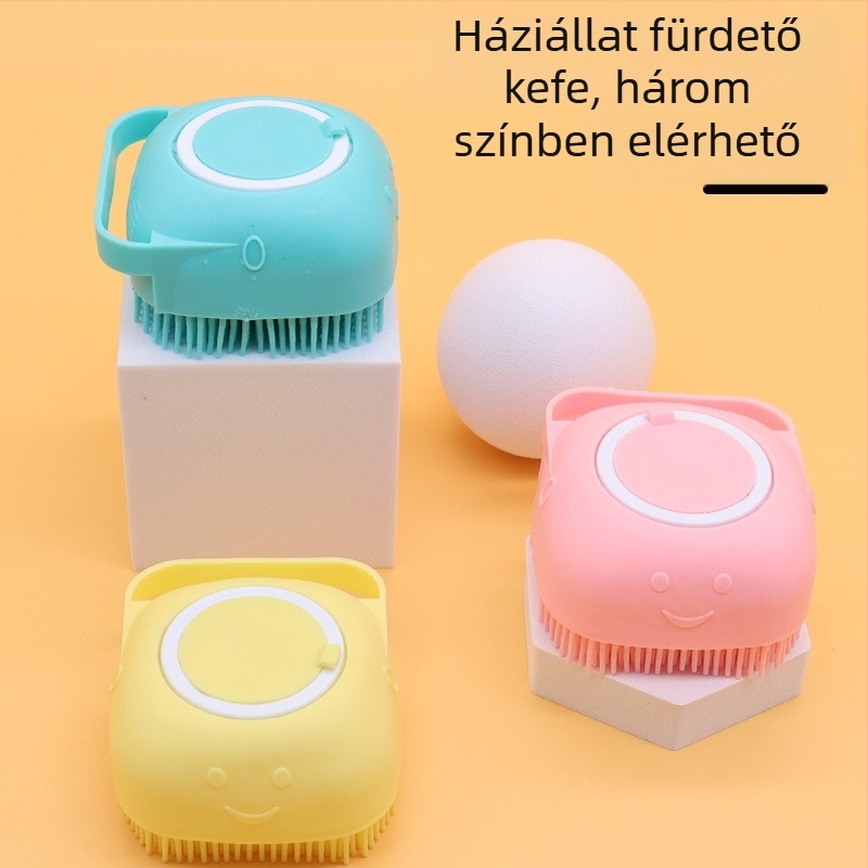 Határokon átnyúló robbanások kisállat fürdő tárgy masszázskefe macska tisztító fürdőkefe háztartási fürdőkefe szilikon anyagból