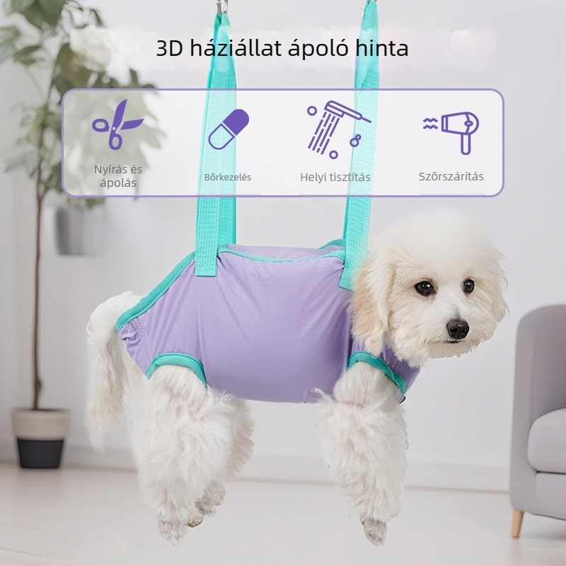 Új macska- és kutyafürdető fogózsák, háromdimenziós, körbetekerhető ápoló függőágy, szökésgátló táska kis és közepes méretű kutyáknak, háziállatoknak