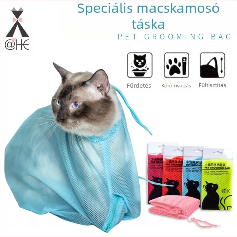 ✅Amazon macskamosó macskazsák 1234 generációs többcélú körömvágó karcálló harapásgátló fürdőtáska nagykereskedelemben