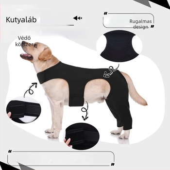 Határokon átnyúló kutya hátsó lábvédő felszerelés, műtét utáni nyalás- és harapásgátló izolációs baktériumok, kültéri rovarcsípés elleni hátsó lábvédő huzat kisállatoknak
