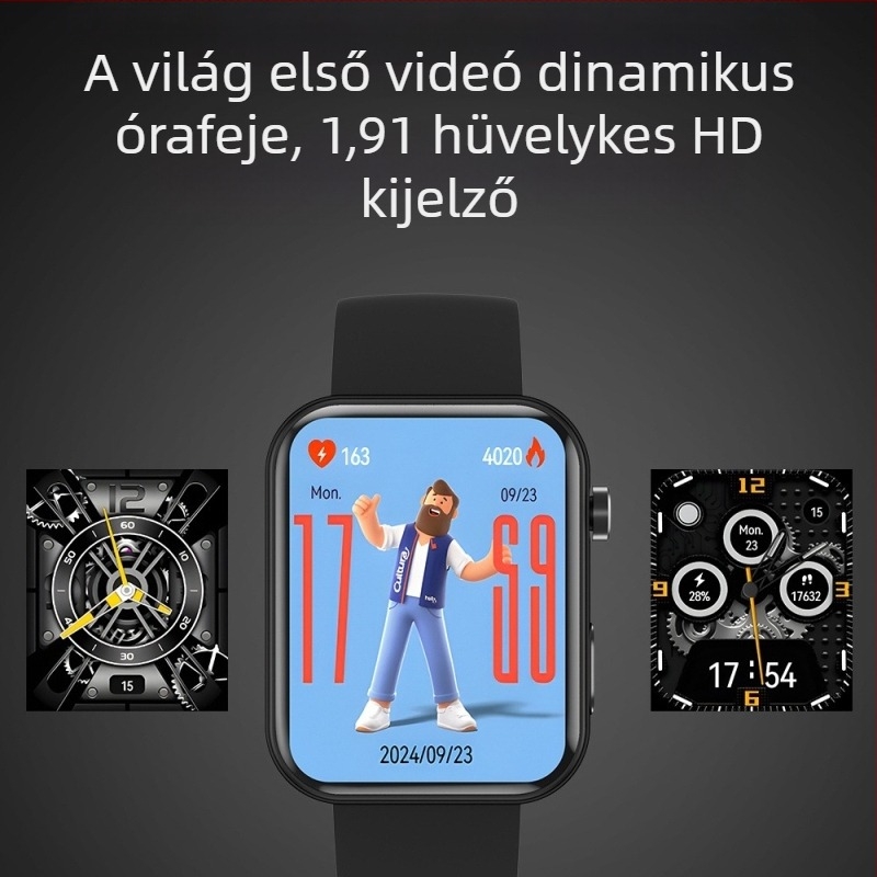 Határokon átnyúló P51 okosóra Bluetooth híváskamera fotófelvétel videó kültéri egészségfigyelő sportóra