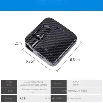 Angyalszárnyak üdvözlőfénye Szárnyak Autó hangulatvilágítás Ajtóvilágítás Kábelezés Ingyenes automatikus indukciós fény Vetítőfény