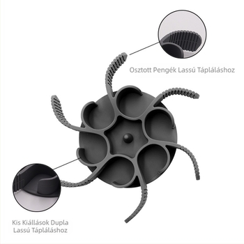 Lassú etető fulladásgátló eszköz kisállatoknak, szilikon fulladásgátló lassú etetőtál tapadókoronggal, univerzális macskáknak és kutyáknak, fulladásgátló, lassú etetés